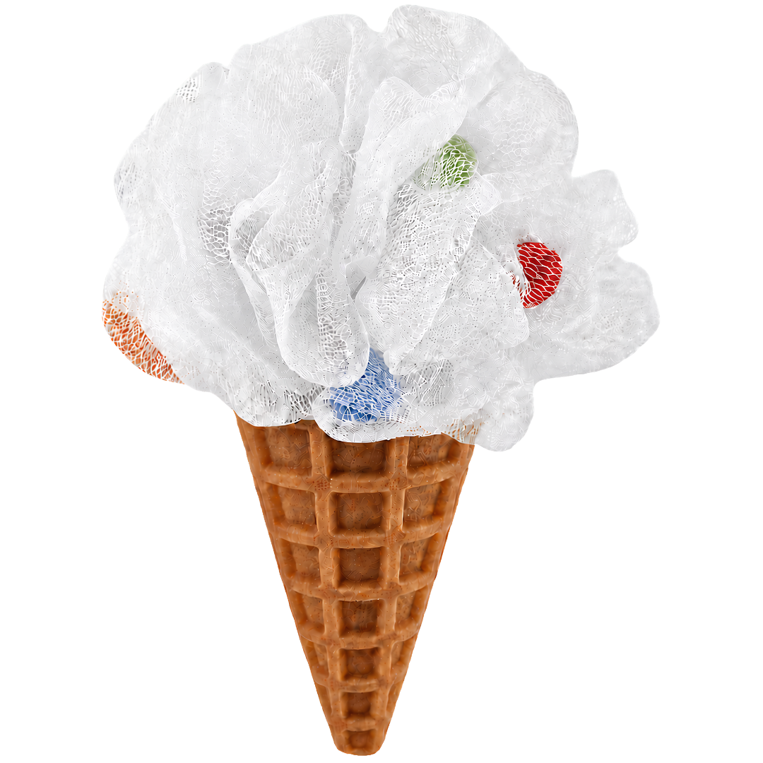 White Ice Cream Cone Sponge