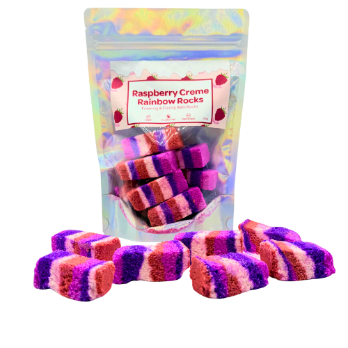 Raspberry Creme Bath Rocks