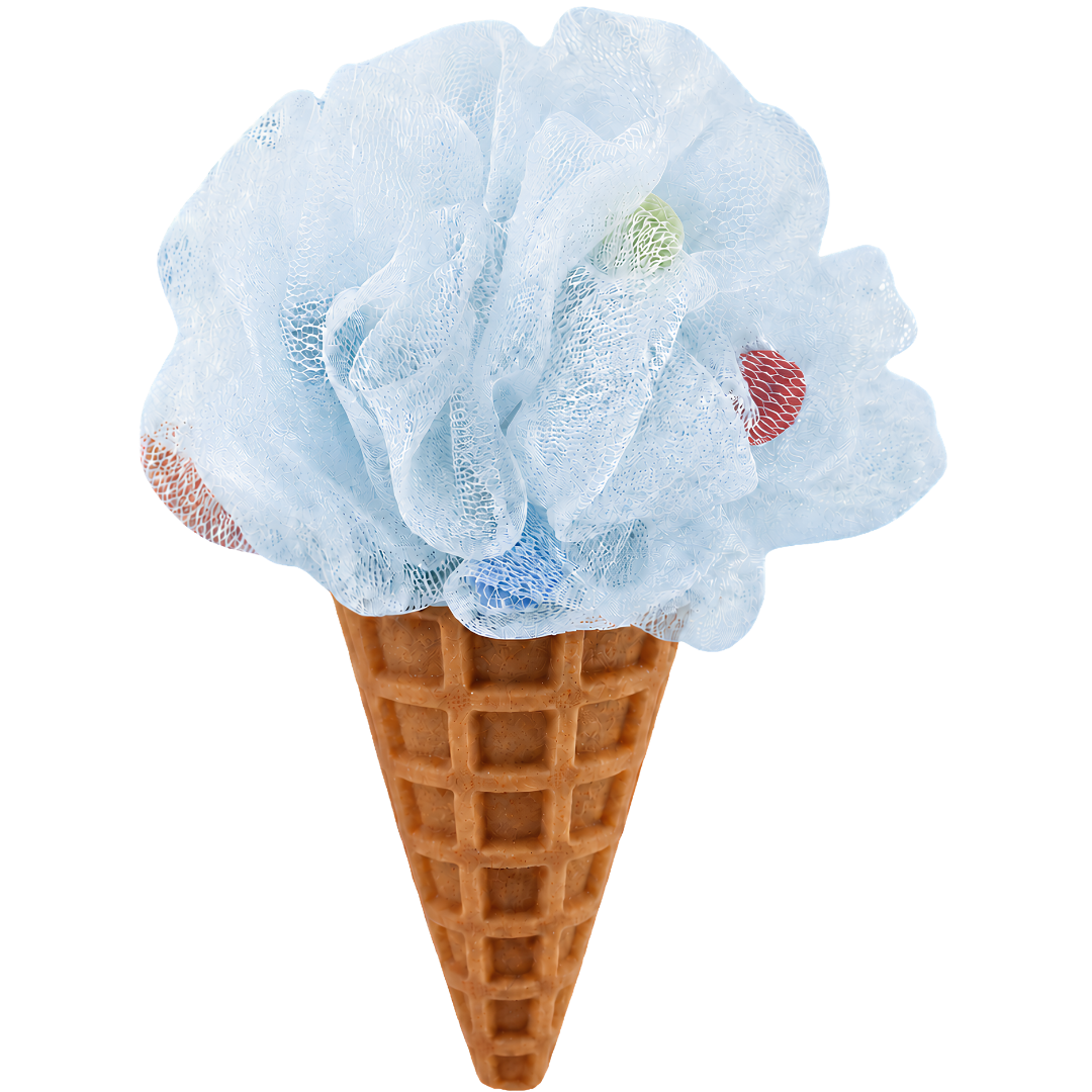 Blue Ice Cream Cone Sponge