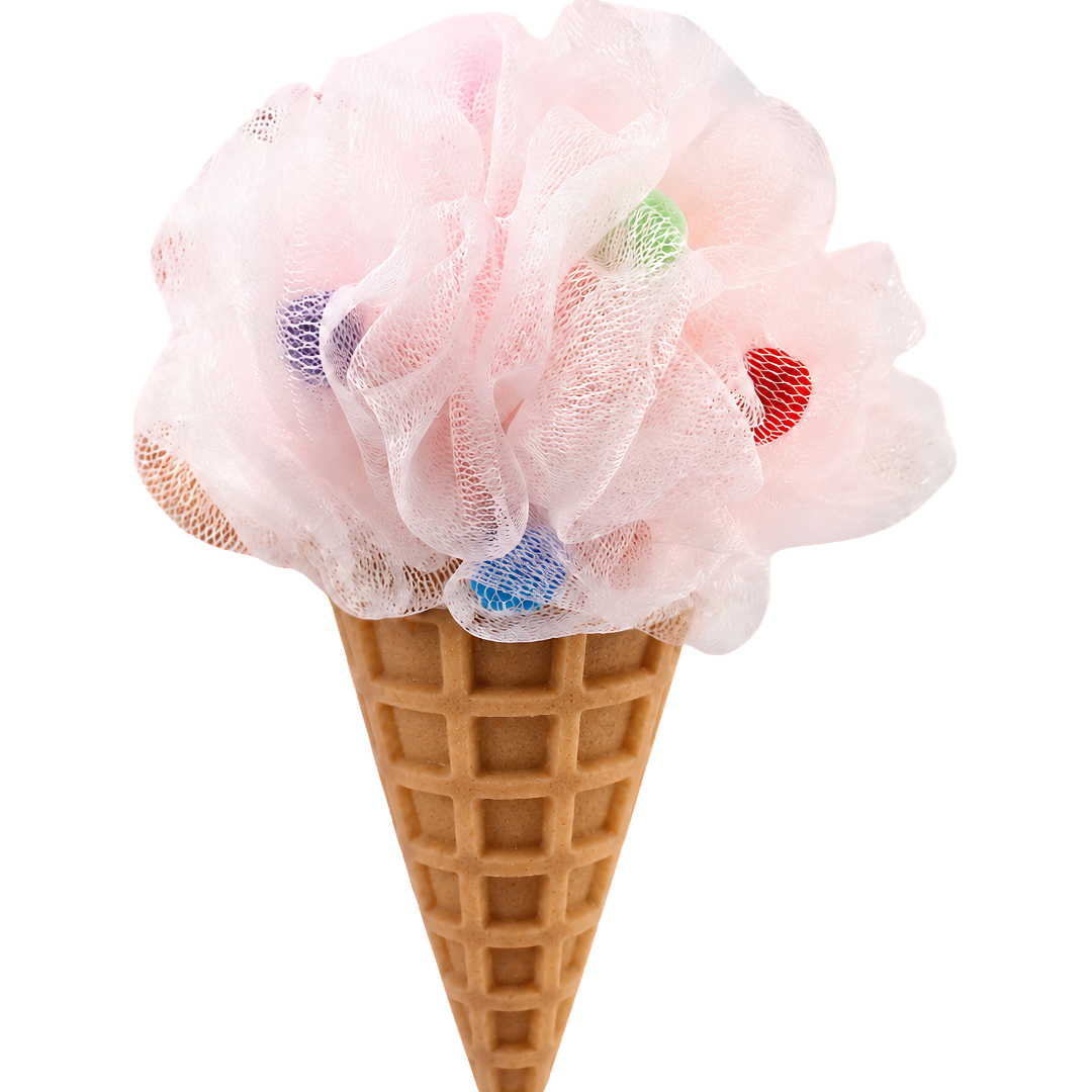 Pink Ice Cream Cone Sponge