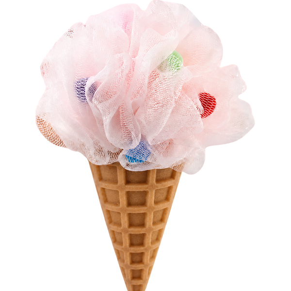 Pink Ice Cream Cone Sponge