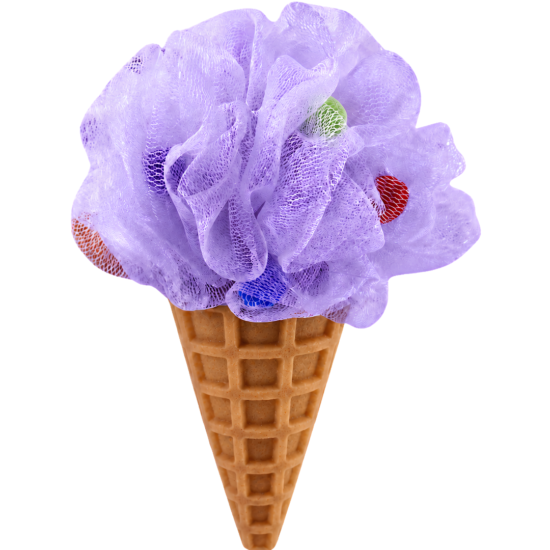 Purple Ice Cream Cone Sponge