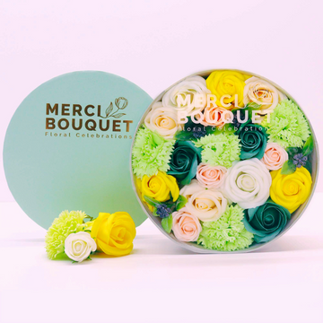 Yellow & Green Rose Soap Bouquet